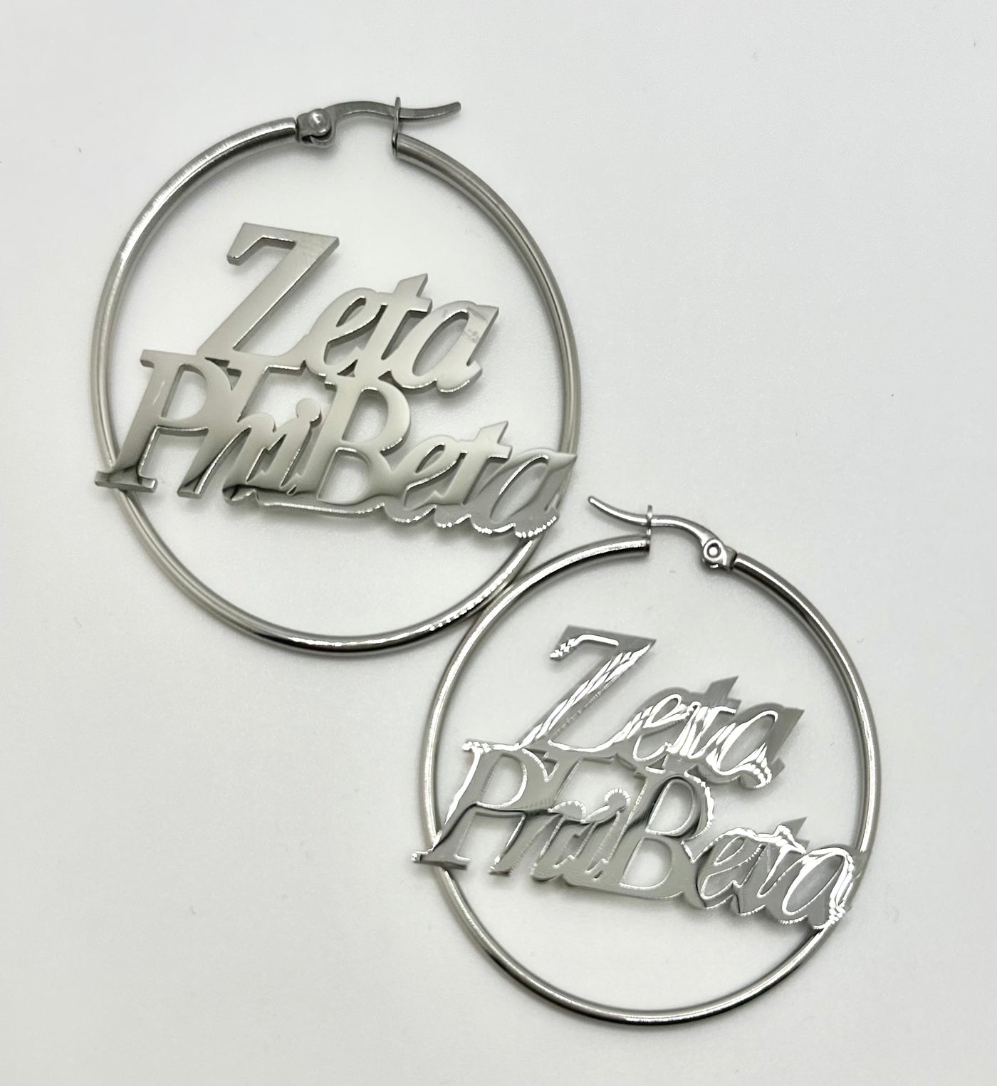 Zeta Phi Beta Hoop Earrings