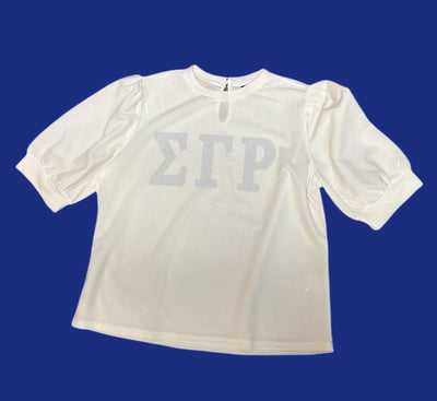 SGRHO White Puff Sleeve Tops