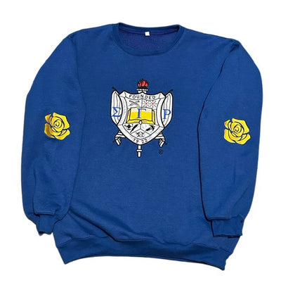 Embroidered Shield Sweatshirt w/arm patches_SGRho