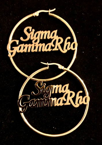 Sigma Gamma Rho Hoop Earrings