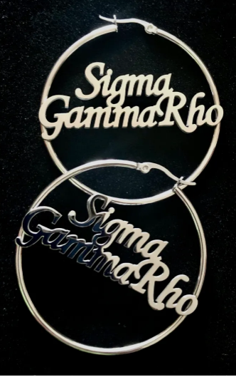 Sigma Gamma Rho Hoop Earrings