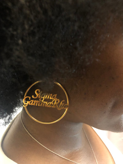 Sigma Gamma Rho Hoop Earrings